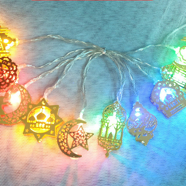 Ramadan Decorated Strings Of Lights For The Middle East Eid Festival