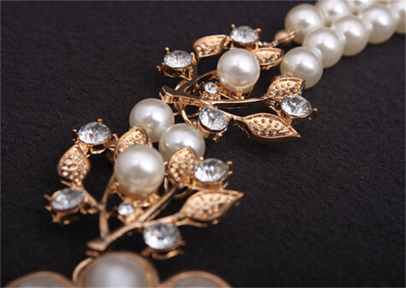 Bohemian Nightclub Atmosphere Short Necklace Pearl