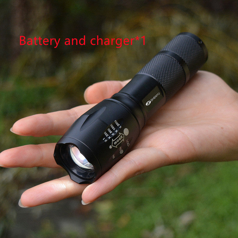 Aluminum Alloy Strong Light Flashlight 18650 Super Bright Outdoor Lighting T6 Flashlight