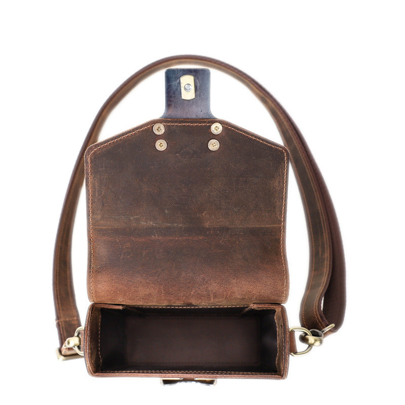 European And American Retro Crazy Horse Cowhide Men's Shoulder Bag