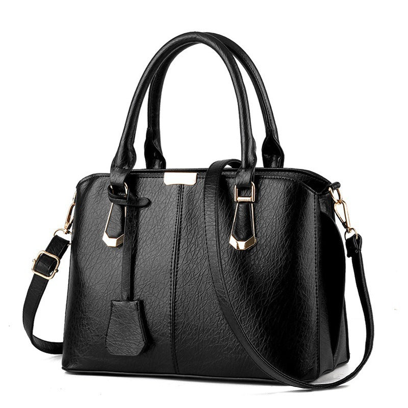 Solid Color Fashion Ladies Handbag Large Capacity