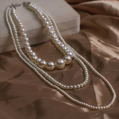 European And American Entry Lux Style Fashion Multi-layer Pearl Necklace