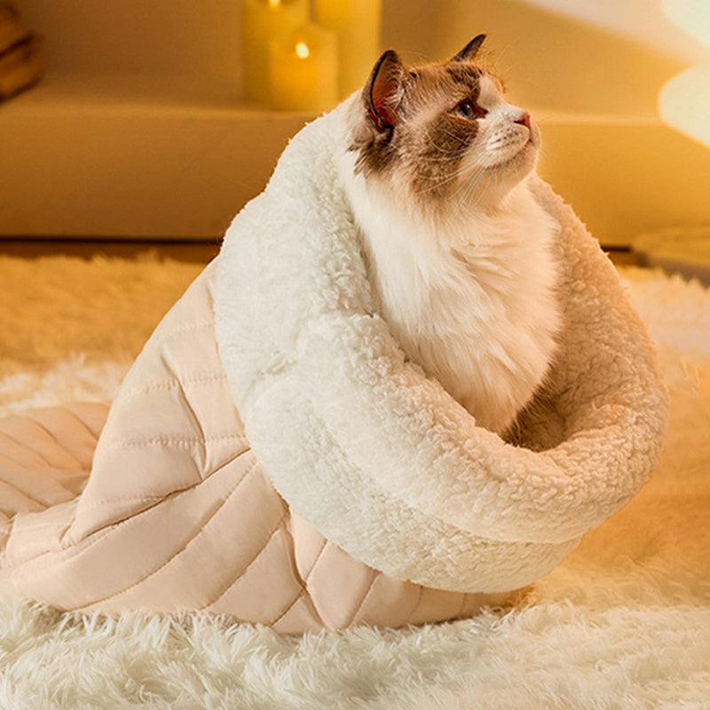 Sleeping Bag Warm Closed Pocket Cat Nest