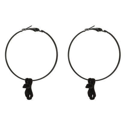 Simple Ethnic Style Kitten Circle Earrings Female Geometric