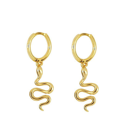 The New Type Of Snake Earrings Are Personalized Metal Copper Snake