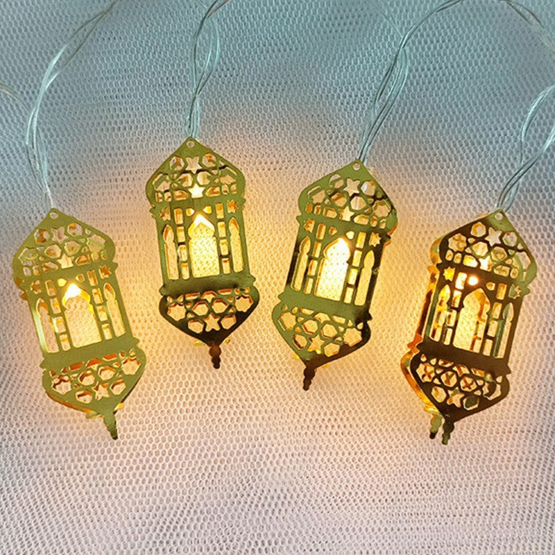 Ramadan Decorated Strings Of Lights For The Middle East Eid Festival