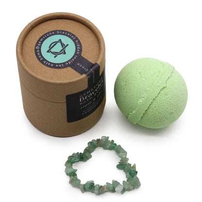 Green Aventurine Gem Bracelet Bath Ball